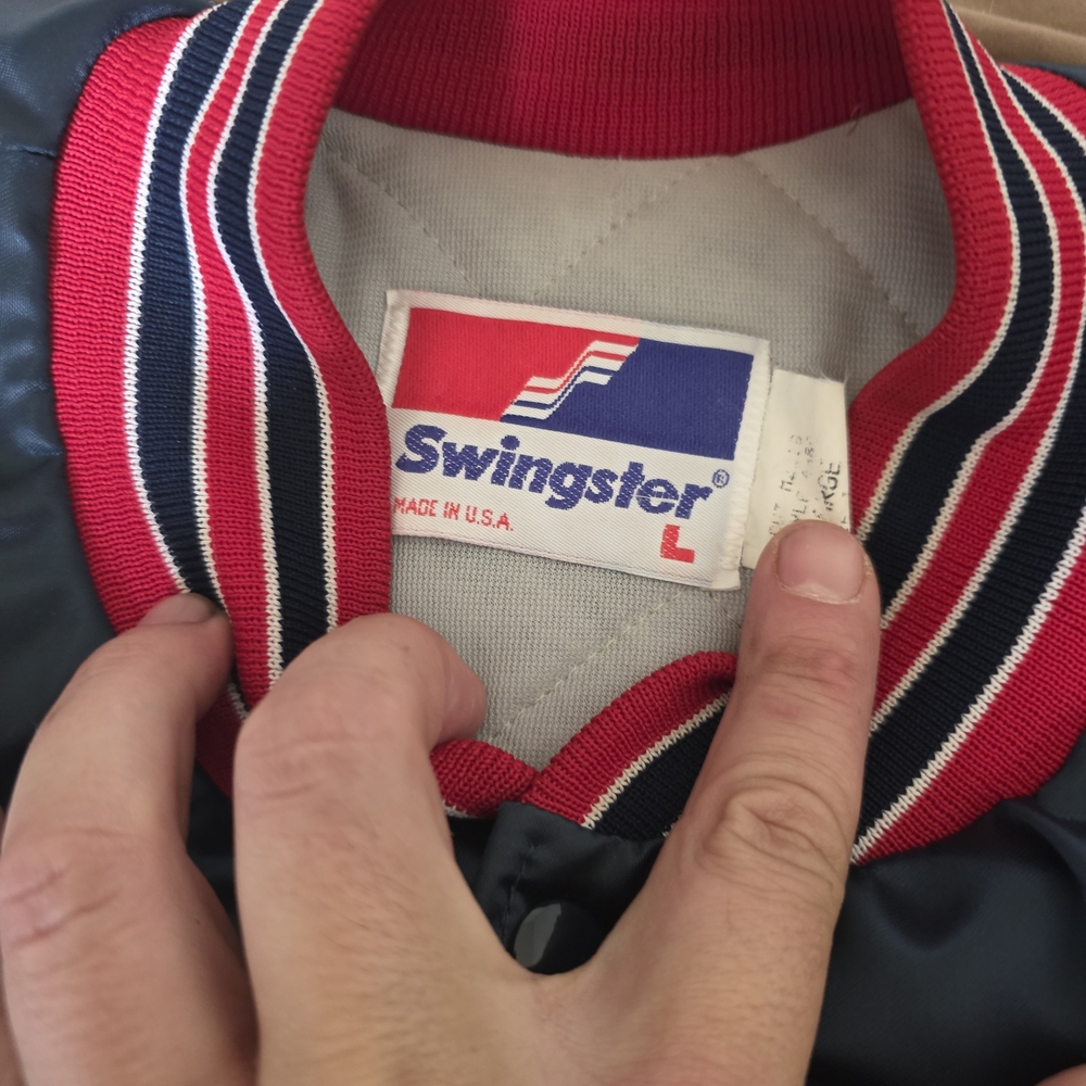 Swingster Vintage Boston Red Sox Satin Jacket Excellent Made in USA Large 1980s - Picture 4 of 12